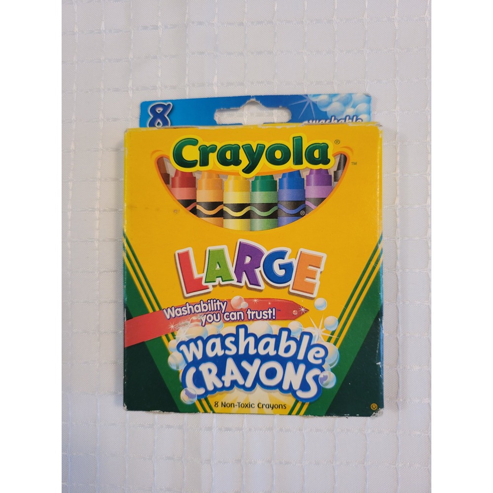 Crayola Large‎ Washable Crayons 8 Count Non-Toxic 52-3280-0-215 Multi Color